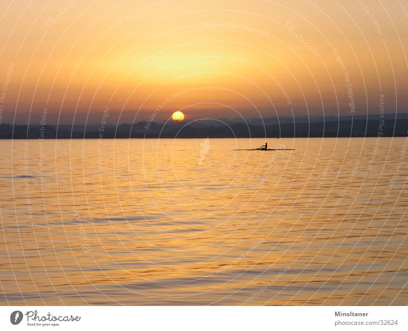 Solar boat 2 Sunset Rowing Lake Sports Water