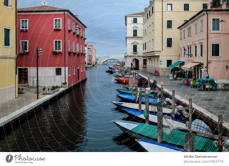 Boat moorings on the Canal Vena in Chioggia Vacation & Travel Tourism Trip Sightseeing City trip chioggia Italy Europe Village Fishing village Small Town
