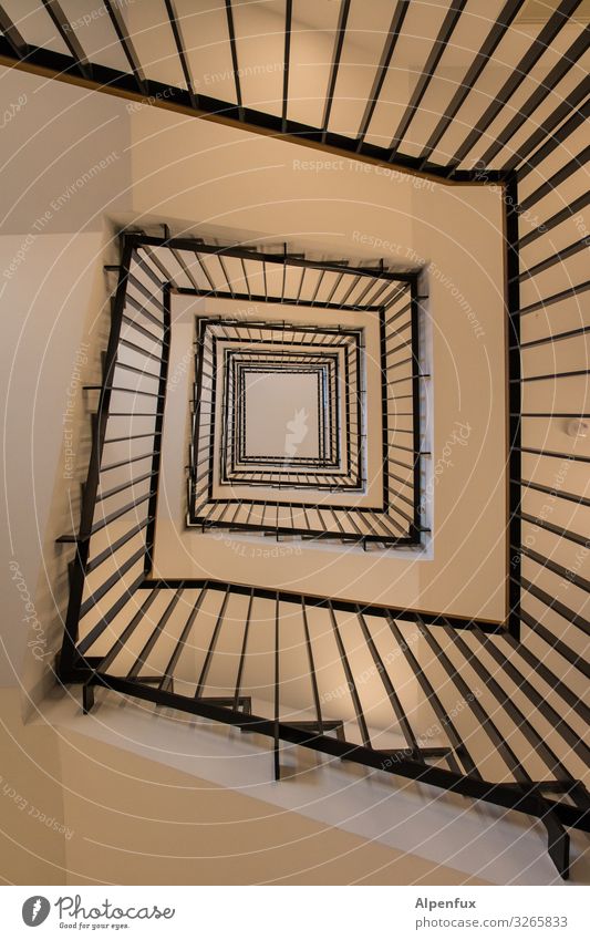 Spirality High-rise Architecture Stairs Esthetic Contentment Design Elegant Mysterious Horizon Town Irritation Lanes & trails Staircase (Hallway) Colour photo