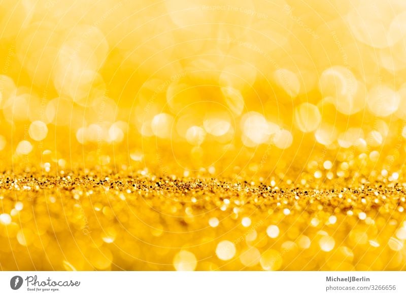 Gold glitter close-up background with shallow depth of field Christmas & Advent Positive Material Background picture Brillant Glittering Depth of field Blur