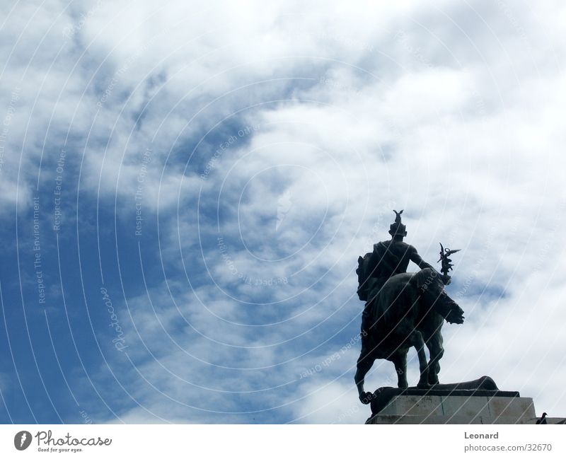 cavalier Warrior Man Horse Clouds Art Sculpture Spain Craft (trade) Rider Sky