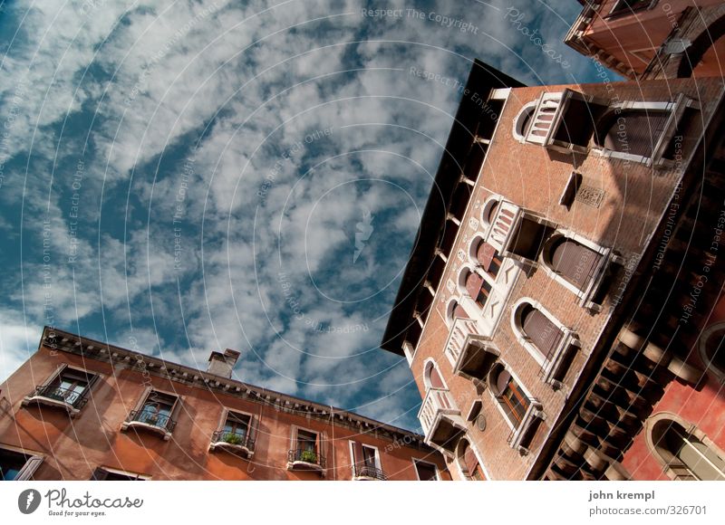 Campo San Luca Sky Clouds Venice Italy Port City Downtown Old town High-rise Manmade structures Building Architecture palazzo Facade Window Authentic Historic