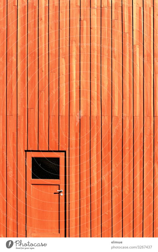 exit Wall (barrier) Wall (building) Facade Door Simple Bright Hip & trendy Crazy Orange Safety Protection Curiosity Design Colour Idea Inspiration Shopping