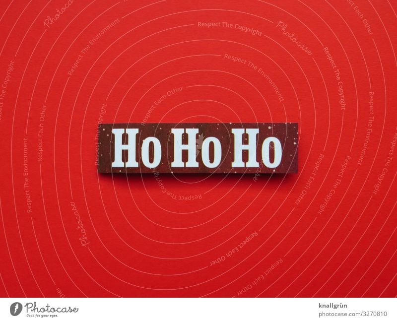ho ho ho Characters Signs and labeling Communicate Red White Emotions Anticipation Curiosity Interest Expectation Joy Moody Christmas & Advent Colour photo
