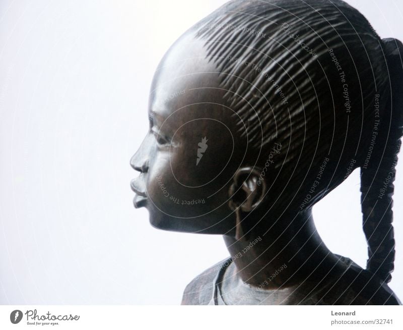 Ebony image 3 Art Wood Sculpture Woman Girl Face Human being Africa Statue Wood flour Craft (trade) girs black