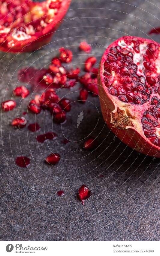 pomegranate Food Fruit Nutrition Organic produce Vegetarian diet Healthy Eating Kitchen Work and employment To enjoy Esthetic Exotic Fresh Red