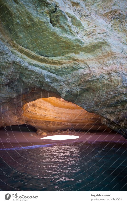 LILA BENAGIL Portugal Algarve Seacaves Violet Cave sea caves Benagil Praia de Benagil rock salt Vacation & Travel Travel photography Idyll Card Paradise