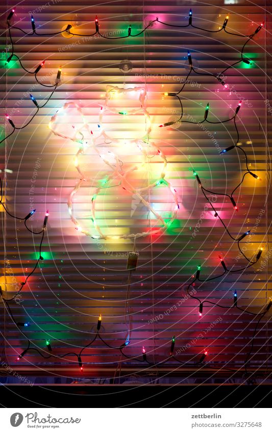light chain Christmas & Advent Lighting Decoration Window Closed Illumination Venetian blinds Party Fairy lights Party night Roller blind Anti-Christmas