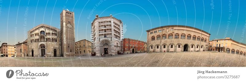 Parma, Piazza del Duomo with Cathedral and Baptistery Vacation & Travel Tourism Town Church Building Architecture Facade Monument Historic Religion and faith
