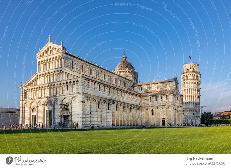 famous piazza del miracoli in Pisa, Tuscany Tourism Landscape Sky Grass Church Places Facade Blue Cathedral Piazza dei Miracoli attraction dome Italy landmark