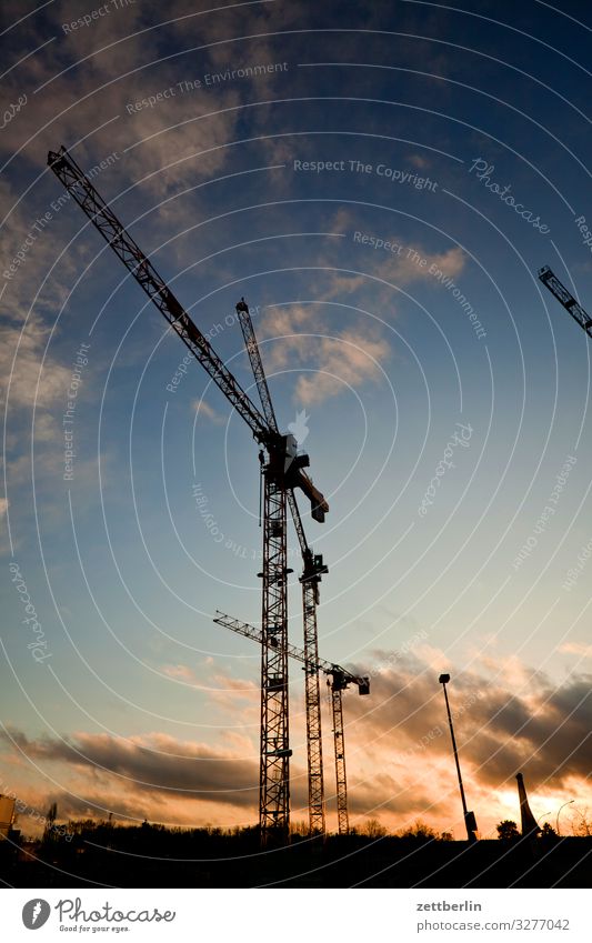 Building site at the end of the day Evening Architecture Berlin City Germany Twilight Capital city House (Residential Structure) Sky Heaven Downtown