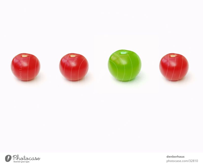 be different Green 4 Red White Equal Sporting event Competition Tomato Row Difference Size Uniqueness Exceptional loner