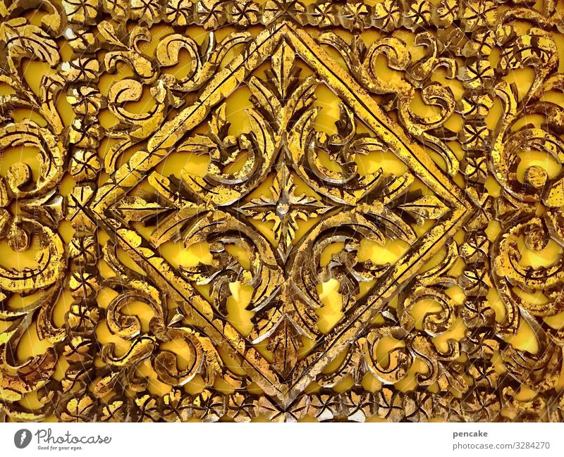 symmetrie | goldwert Muster floral Symmetrie Gold goldfarben Dekoration Harmonie