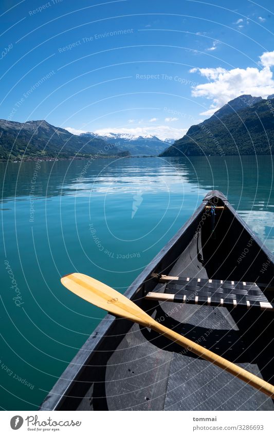 Canoeing on the lake of Brienz Vacation & Travel Trip Adventure Freedom Expedition Summer Mountain Transport Boating trip On board Movement Driving To enjoy