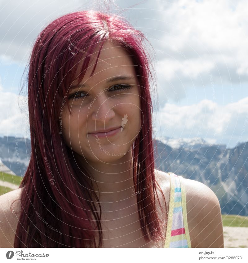 in the mountains Beautiful Hair and hairstyles Vacation & Travel Summer Summer vacation Mountain Feminine Young woman Youth (Young adults) Woman Adults 1