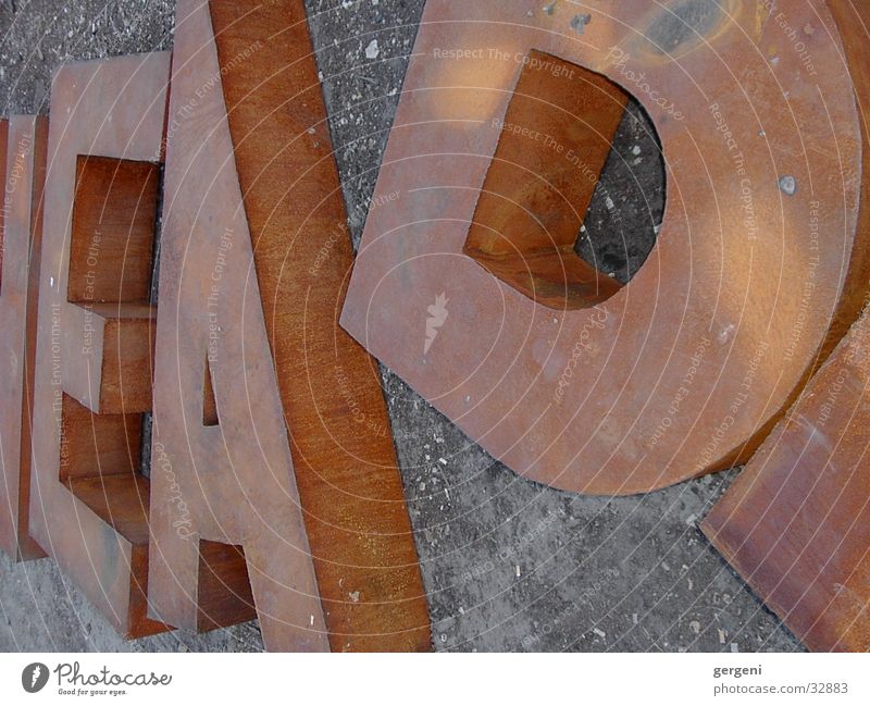 Buchstaneb Letters (alphabet) Steel Obscure E D Latin alphabet Rust