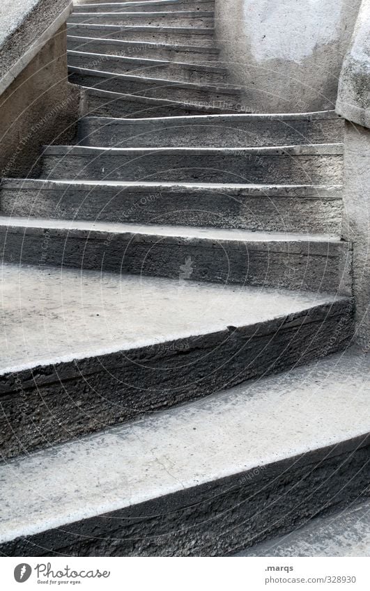 pe Architecture Stairs Old Sharp-edged Gray Career Go up Stone steps Colour photo Exterior shot Deserted