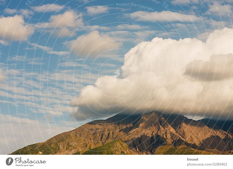 cloud over mount, japan Vegetable Calm Mountain Nature Plant Elements Earth Sky Clouds Climate Weather Beautiful weather Grass Bushes Park Hill Natural Blue