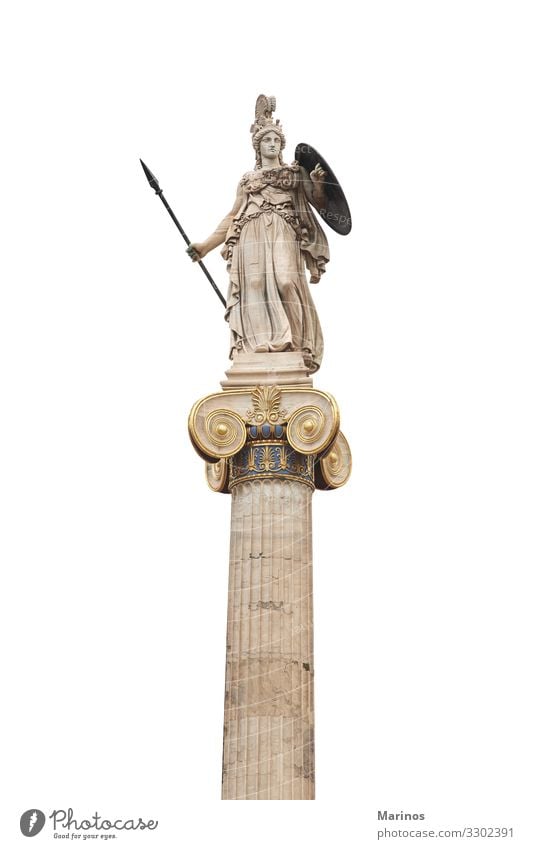 Ancient Greek god Athena. Vacation & Travel Science & Research School Academic studies Art Culture Places Building Architecture Monument Education Mythology