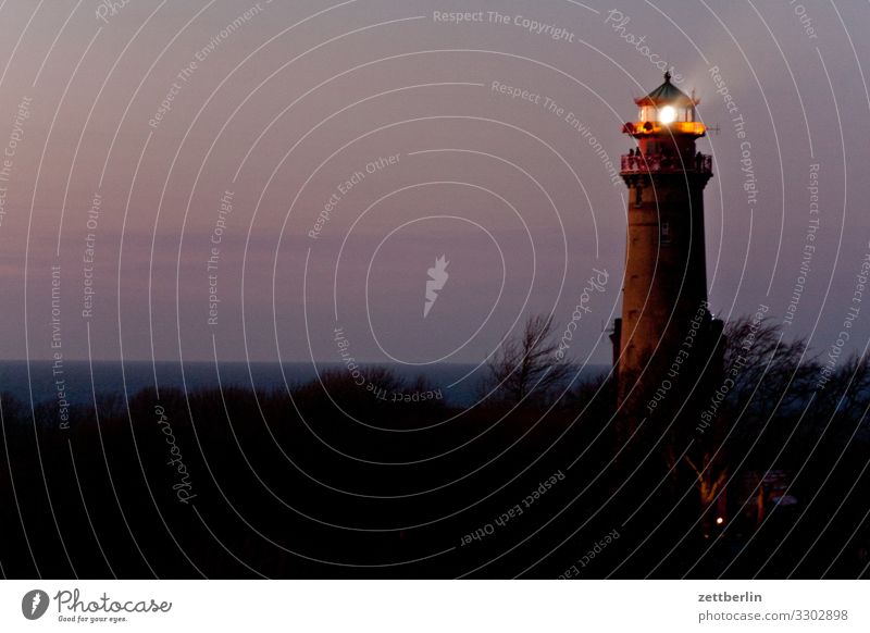 Lighthouse on Rügen Evening Arkona Village Dark Colour Play of colours Color gradient Fishing village Island Cap Arcona Coast Coastal patrol Landscape