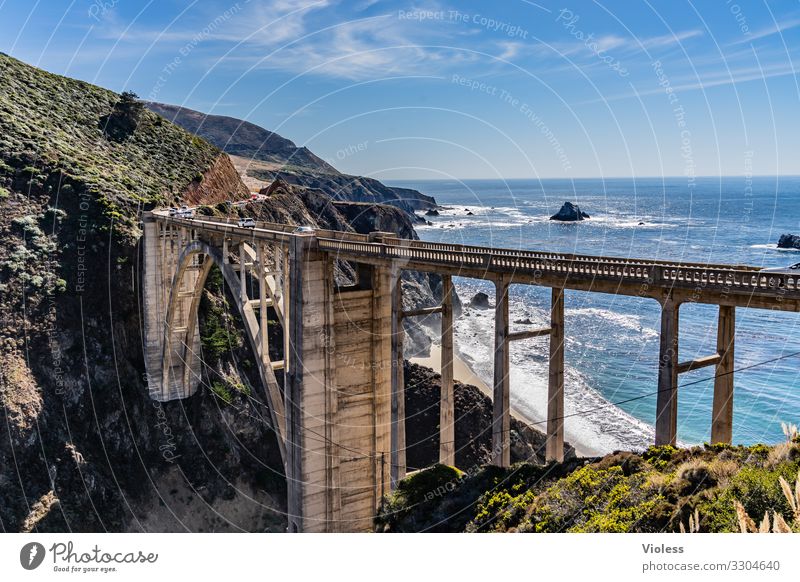 Anticipation |California, the way is the goal USA Sheet ribs San Francisco Manmade structures Carmel Monterey Highway One big sur Arched bridge