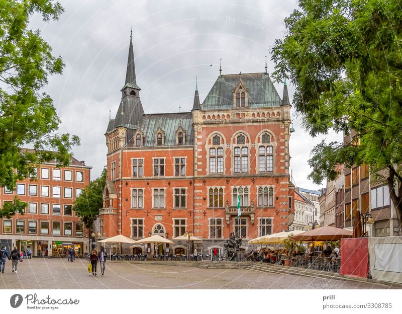 Oldenburg in Germany House (Residential Structure) Culture Town Old town Pedestrian precinct Marketplace City hall Manmade structures Building Architecture