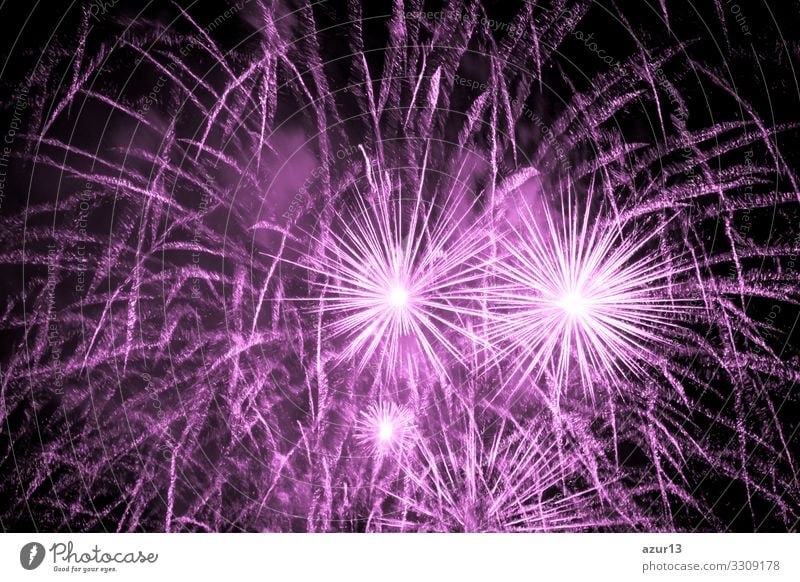 Luxury fireworks event sky show with pink big bang stars Night life Entertainment Event Feasts & Celebrations New Year's Eve Fairs & Carnivals Shows Pink Fear