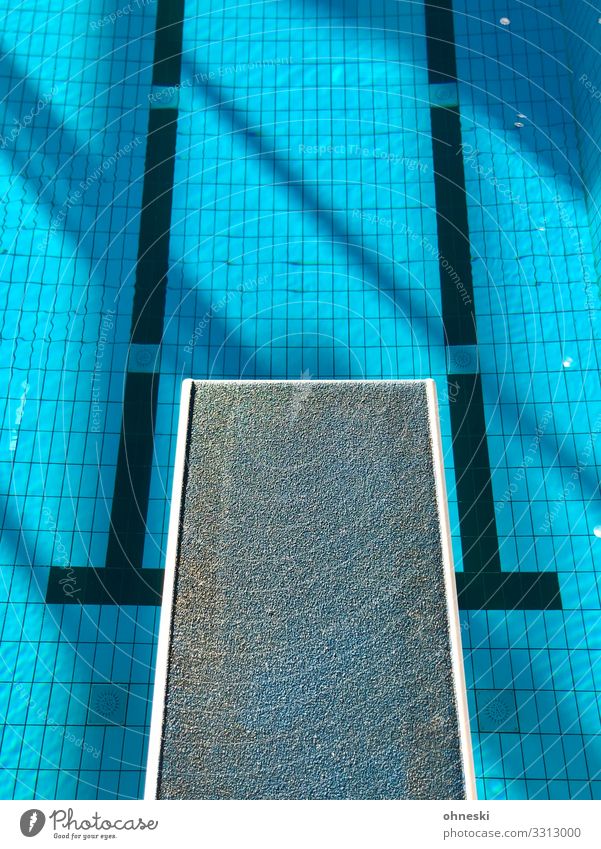 stepping stone Springboard Swimming & Bathing Swimming pool Jump Colour photo Blue Water
