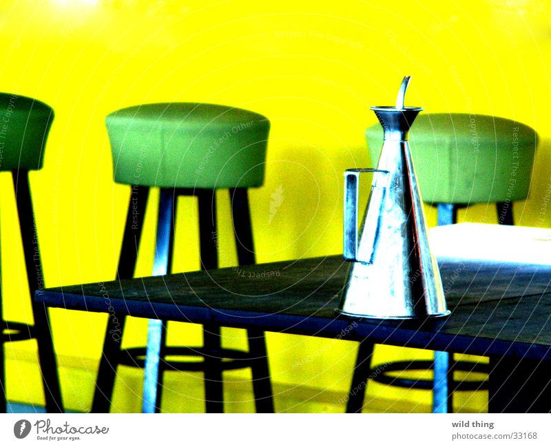 yellow and green Café Restaurant Pub Going out Club