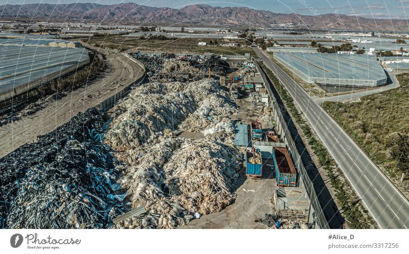 Mountains of plastic waste from the greenhouses in Andalusia Industry Environment Nature Landscape Plant Animal Plastic Threat Creepy Hideous Disaster Climate