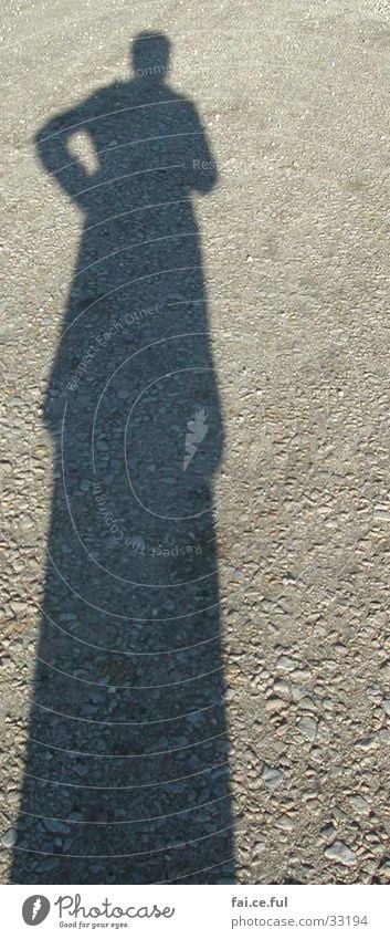 shadow woman Woman Afternoon sun Gravel Human being Shadow self-exposure Lanes & trails me
