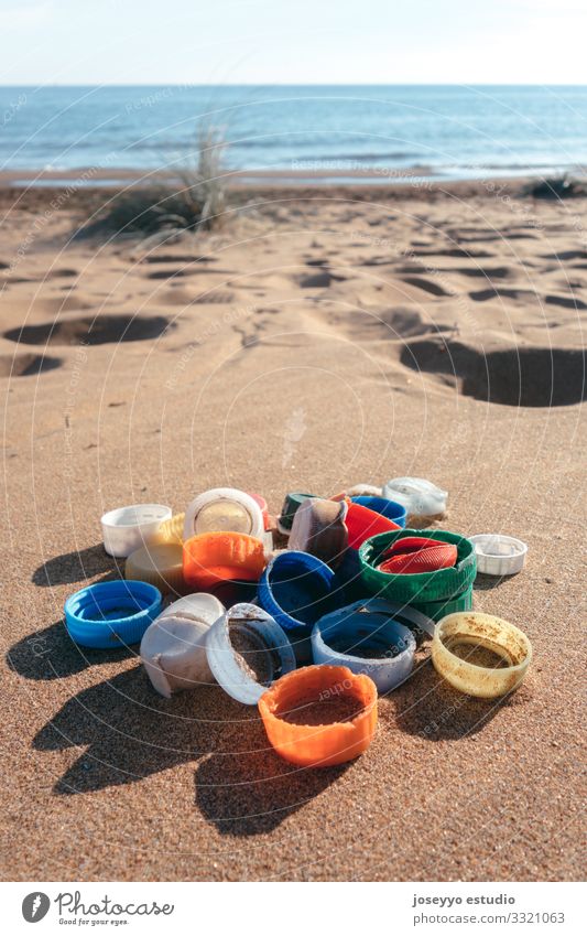 Plastic plugs collected on the beach. Beach Ocean activism Awareness beads Bottle challenge Coast Collect Environment Free Future micro movement Nature picking