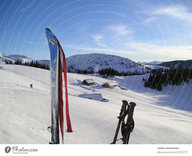 ski ski Alpine pasture Winter Mountain Skiing Snow