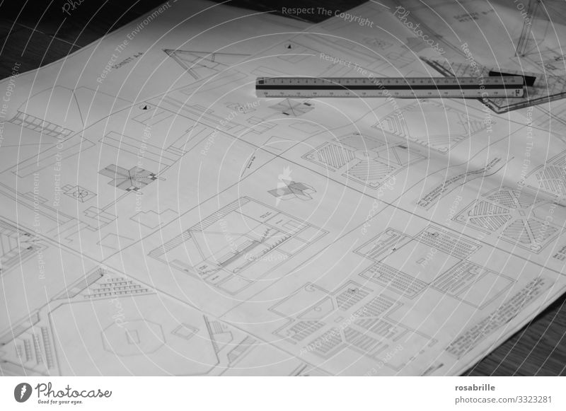 architectural site plan pencil renderings