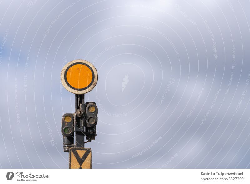 Vorsignal (Eisenbahn Modellbau) Industry Transport Traffic infrastructure Train travel Rail transport Railroad Engines Passenger train Rail vehicle