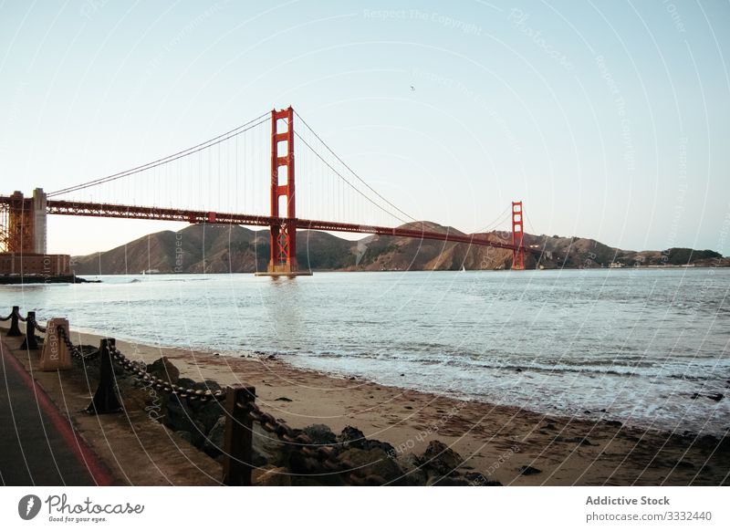 Landscape Golden Gate Bridge at sunrise golden gate bridge view heritage landscape sky landmark historic venice beach california usa journey travel nature