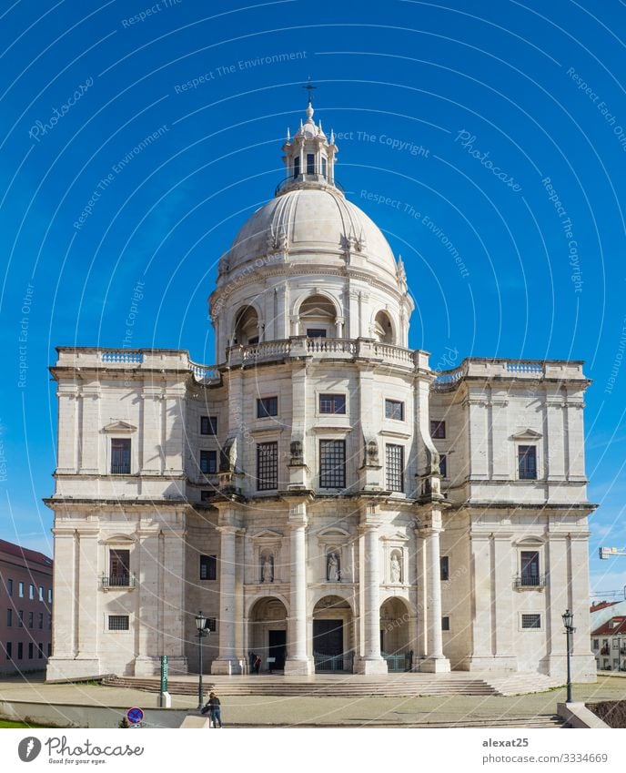 National Pantheon in Lisbon (Portugal) Vacation & Travel Tourism Sightseeing Sky Church Building Architecture Monument Old Historic Blue White