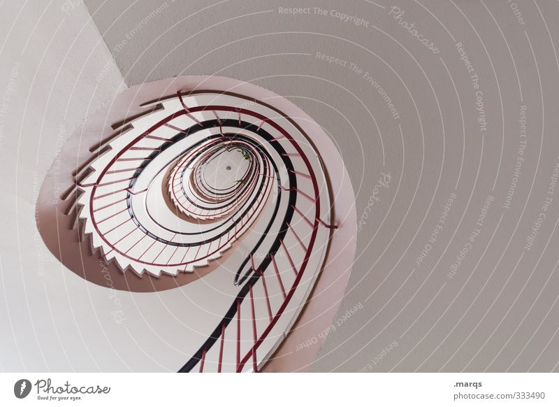 9 Style Design Interior design Career Stairs Sign Tall Modern Round White Perspective Precision Lanes & trails Winding staircase Above Go up Bright Colour photo