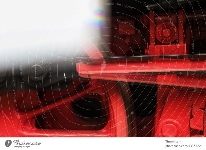 Contemporary history | old steam locomotive - a closer look (17) Steamlocomotive Railroad Engines Rail transport Impulsion Wheel Metal Technology Construction