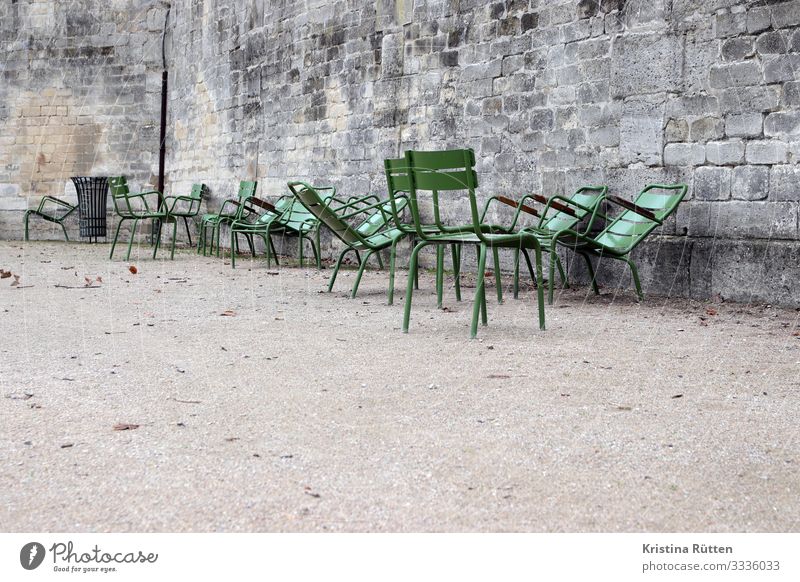 tuileries chairs Vacation & Travel City trip Park Paris Town Capital city Sit Green Calm Chair Tuileries Jardin des Tuileries Empty Off-Season unmanned Wait