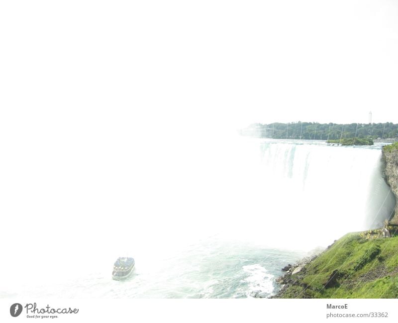 Niragara Falls 4 Americas Canada Water USA Waterfall Niagara Falls (USA) White crest Day Destination Famousness Attraction Tourist Attraction Natural phenomenon