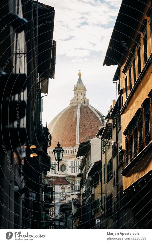View of the Santa Maria del Fiore cathedral in Florence Architecture Italy Europe Town Downtown Old town Dome Places Roof Landmark