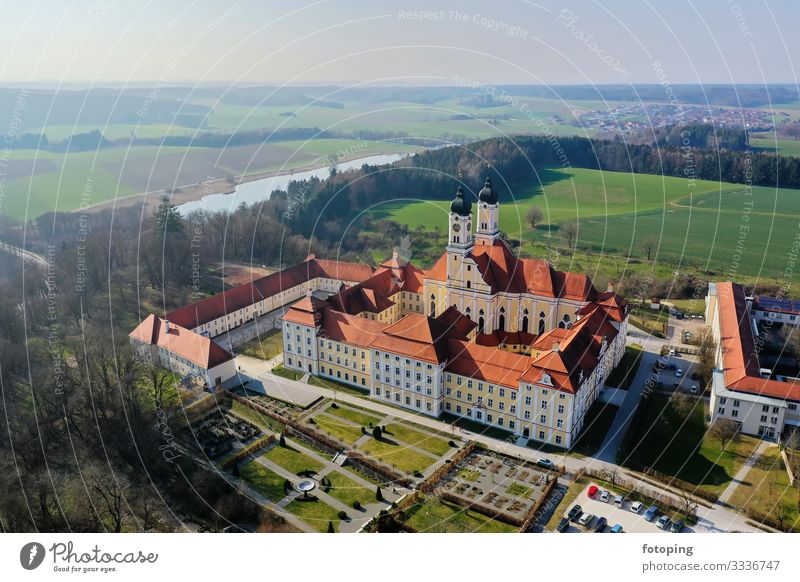 Monastery Roggenburg from above Beautiful Tourism Trip Summer Sun Weather Architecture Tourist Attraction Landmark Monument Historic Religion and faith