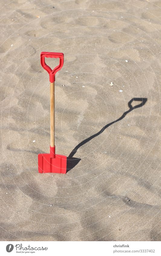 Shovel in sand Leisure and hobbies Vacation & Travel Tourism Trip Summer Summer vacation Sun Beach Ocean Island Waves Sports Swimming & Bathing Build Relaxation