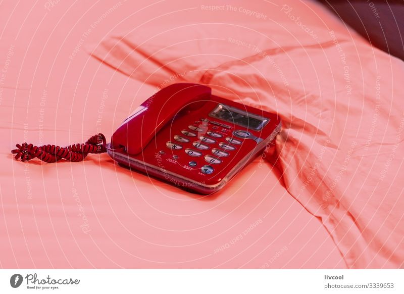 red phone on pink bed , china Tea Bowl Lifestyle Relaxation Tourism Trip Bedroom Telephone Plastic Love Sleep Sex To call someone (telephone) Old Cool (slang)