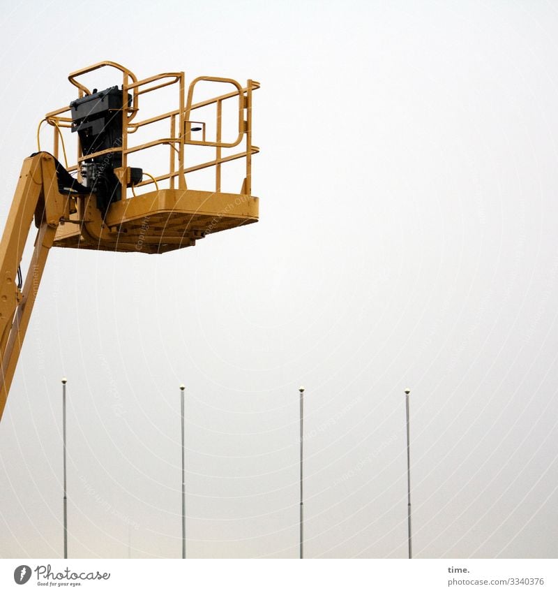 Overview device | lifted Work and employment Workplace Construction site working platform Hydraulic lift Logistics Services Machinery Technology Crane Flagpole