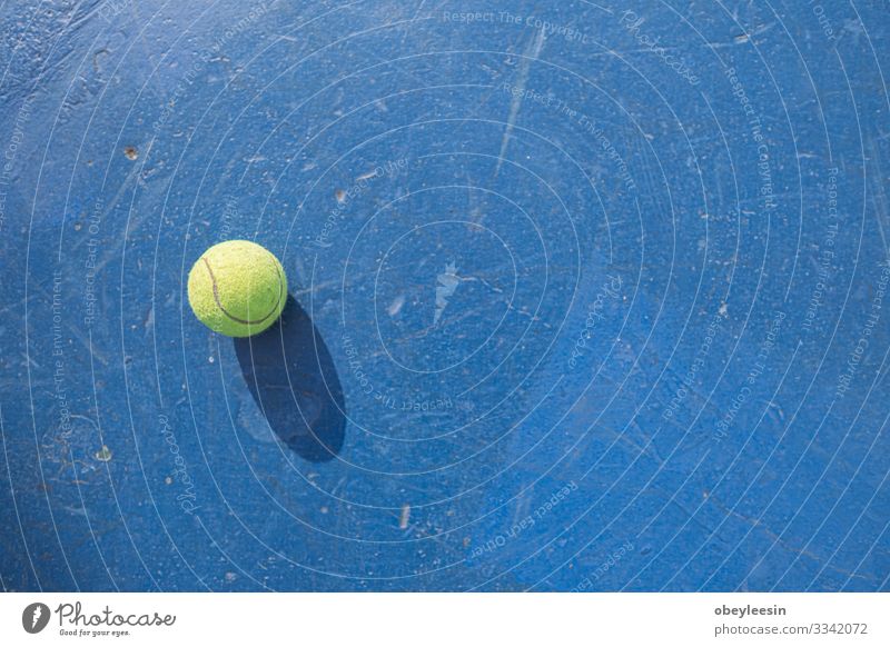 yellow tennis ball on the floor of the tennis court Lifestyle Joy Playing Summer Sports Human being Man Adults Friendship Partner Fitness Green