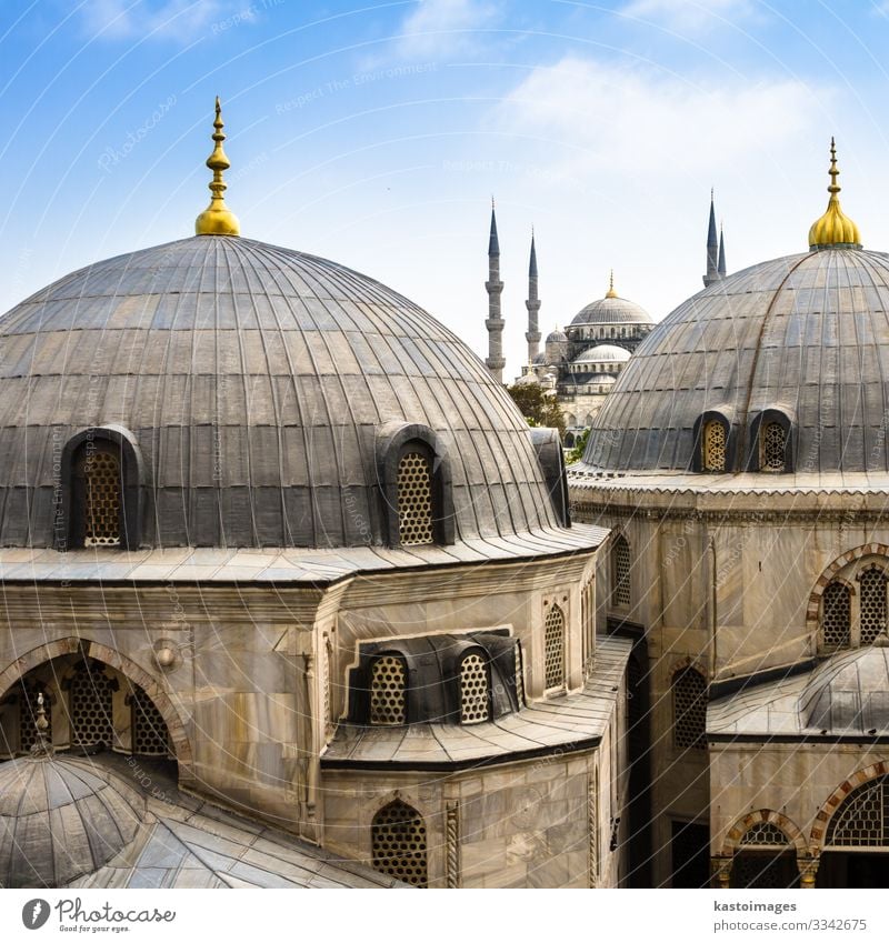 Blue ( Sultan Ahmed ) Mosque, Istanbul, Turkey Vacation & Travel Tourism Culture Landscape Sky Building Architecture Monument Historic Religion and faith