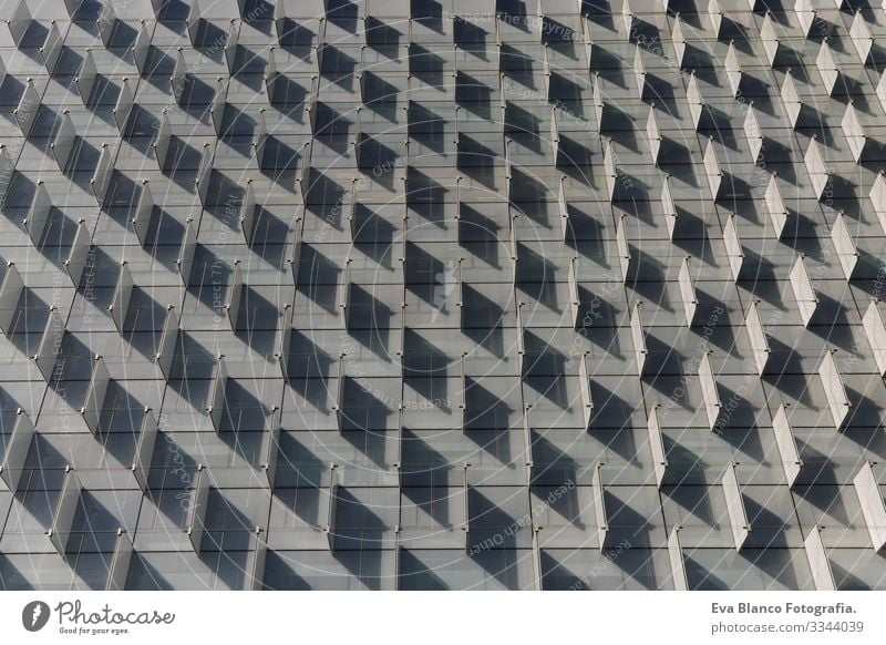 front view of a pattern shadows in a building. Architecture. Horizontal Design Abstract Vantage point Shadow Housing Building Block Construction