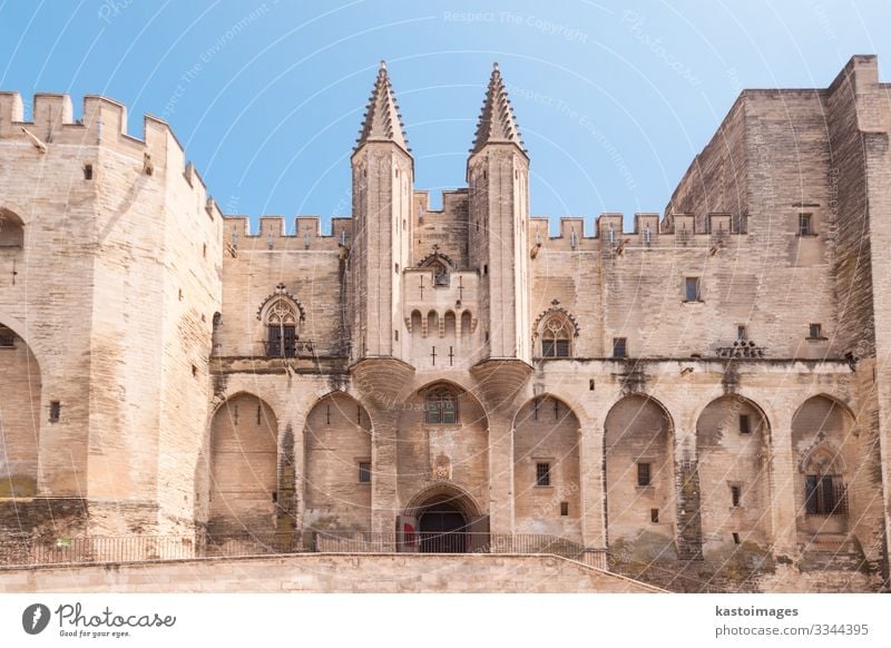 City of Avignon, Provence, France, Europe Vacation & Travel Tourism Landscape Sky Clouds Church Palace Castle Architecture Monument Stone Old Historic Blue